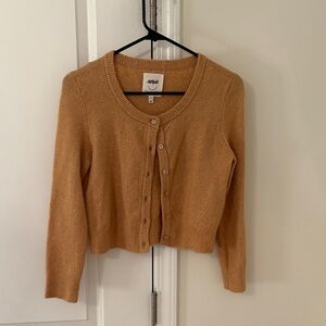 Aerie Camel Button-Up Cardigan